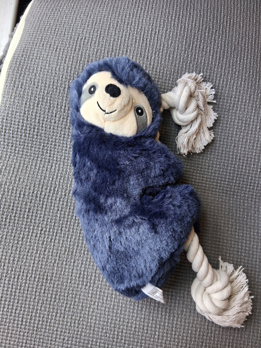 New Plush Sloth Rope Dog Toy- Deep Blue